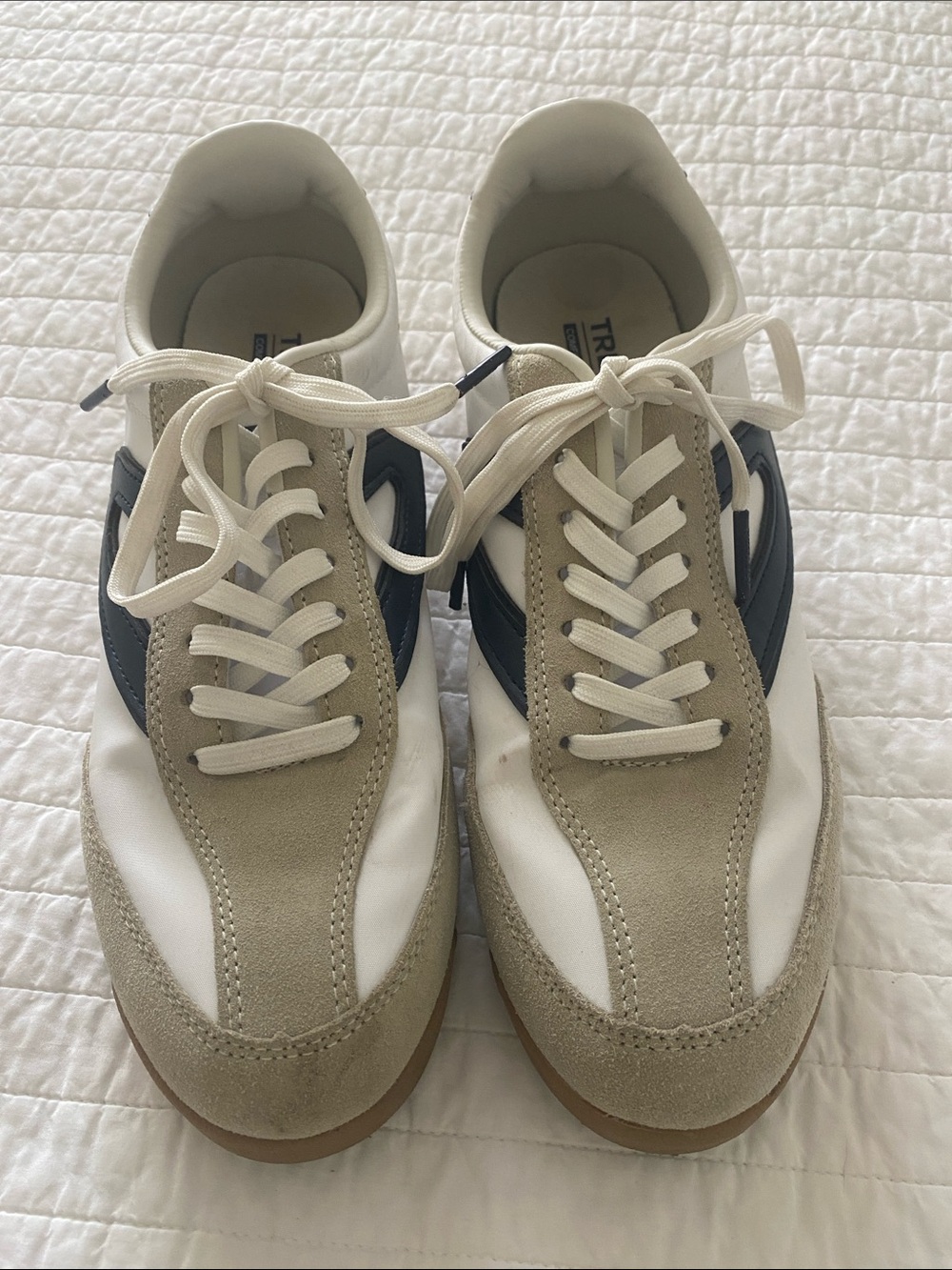 Tretorn  Men's Beige, White & Navy Sneakers